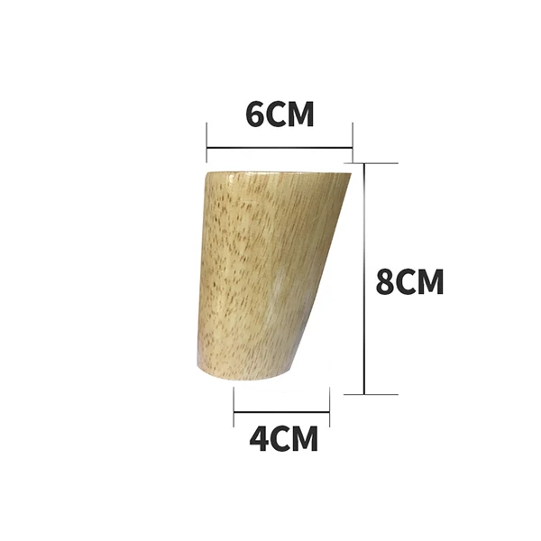 4 шт Height10-30cm твердые деревянные ножки для мебели, наклонный конус диван кровать шкаф стол и стул замена ноги наклонные ножки - Цвет: 8cm