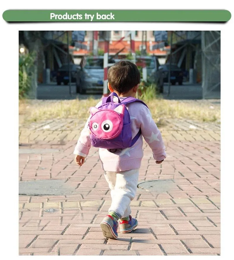 2017 New Baby Anti-lost Bags Children Cartoon Backpack With 105cm Leash Infant Anti-Take Away Small Diaper bags For 1-3 Years 08