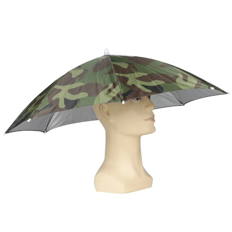 Camouflage Foldable Headwear Sun Umbrella Fishing Hiking Beach Camouflage Foldable Headwear Sun Umbrella Fishing Hiking Beach Camping Cap Head Hats Outdoor Sport Hat In Umbrellas From Home Garden