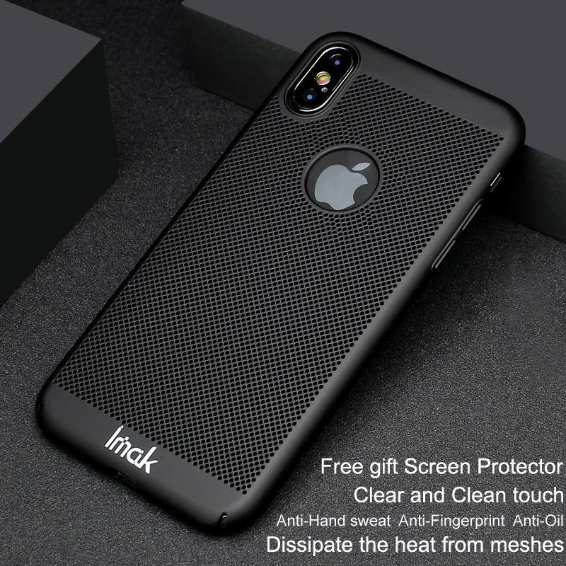 IMAK Ultra Slim чехол для телефона iPhone X 7 8 полые рассеивания тепла Случаях Жесткий ПК Plus