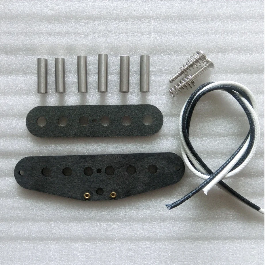 

Free Shipping 3sets/Pack guitar pickup kits 52mm Fiber plate guitar pickups bobbin stagger Alnico 5 rod magnets