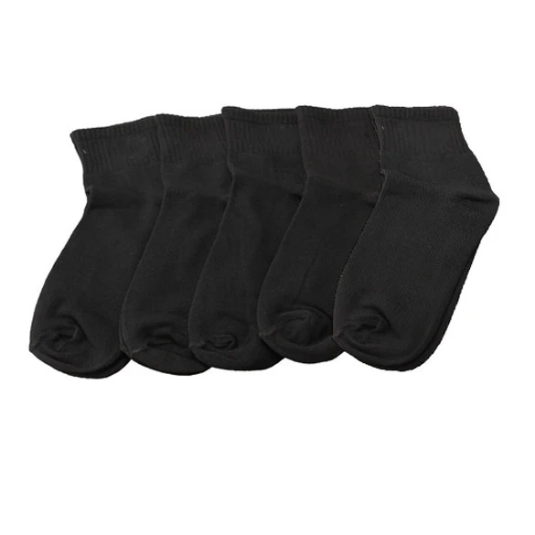 

5Pairs Good Quality Men Warm Comfortable Cotton Quarter Casual Socks Black