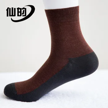 

Autumn Local Graphene fiber By Far Infra-red Brown men sock Antibiosis Deodorization clearing damp Business Socks XDNAN/009/TY