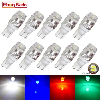 

10Pcs T10 LED White Red Green Blue 194 W5W LED 168 2SMD Auto Interior Turn Side License Plate Light Lamp Bulb 12V DC Car Styling