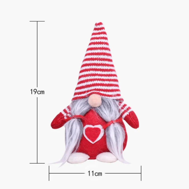 

Cute Santa Claus Long Hat New Year Christmas Decor Handmade Collectible Dolls Christmas Decorations for Home ornament Gift