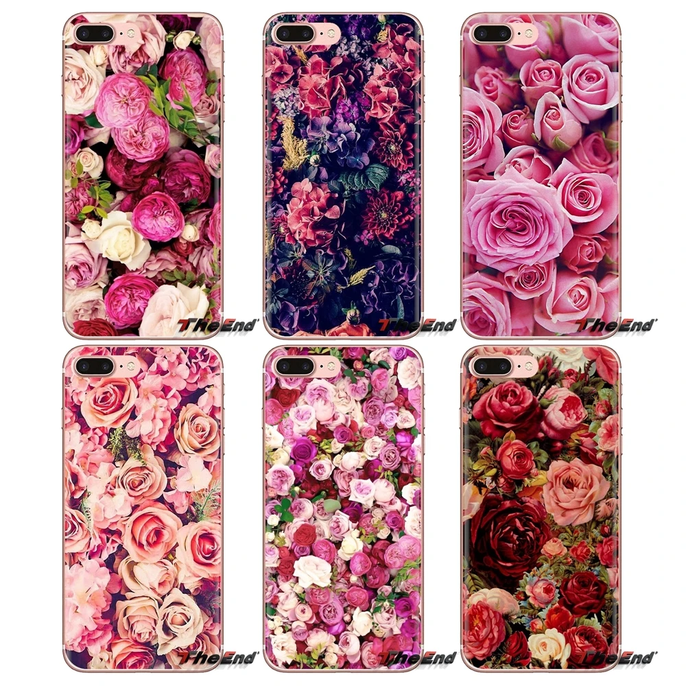 

Transparent TPU Housing For LG Spirit Motorola Moto X4 E4 E5 G5 G5S G6 Z Z2 Z3 G2 G3 C Play Plus Mini Colorful Flower Rose Peony