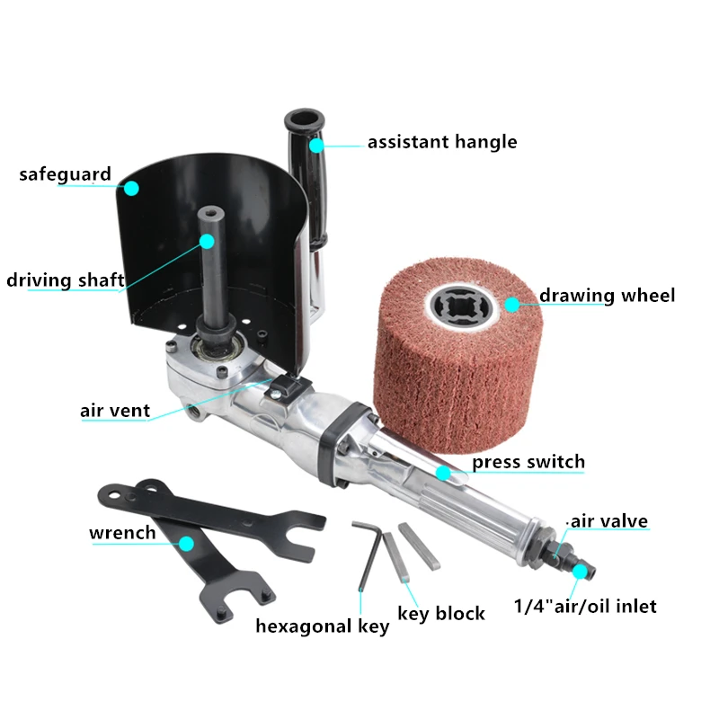 Borntun пневматический полировщик шлифовальный станок полировщик Полировка рисунок металл дерево нержавеющая сталь