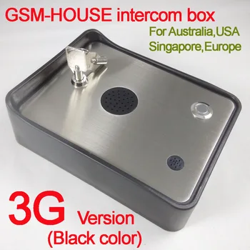 

2016 3G Version GSM-HOUSE Black color Wireless gsm audio intercom system with alarm and wireless gsm gates access system
