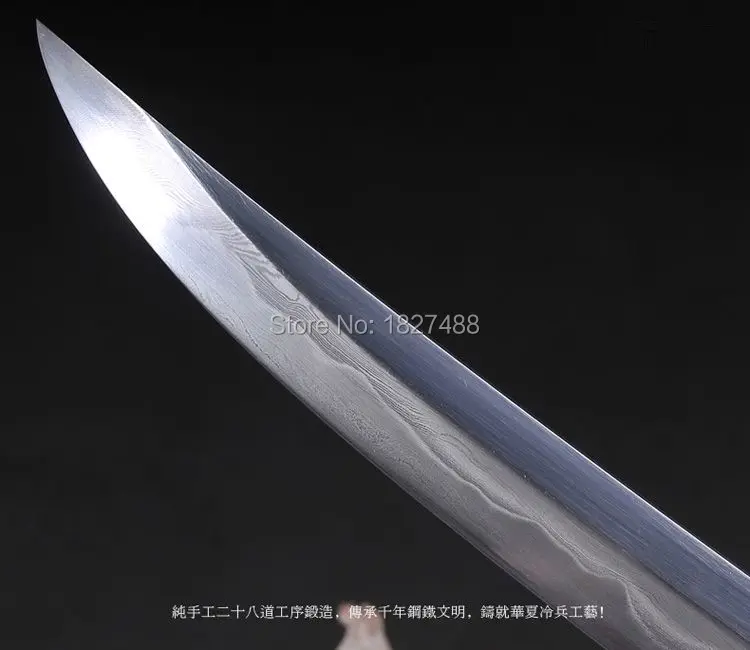 Battle Ready Full Tang Damascus Folded Steel Clay Tempered Blade Sharp Samurai Sword Katana Real Ebony Wood Saya