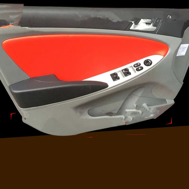 

Interior Door Panel Decorated Leather Cover For Hyundai Verna Solaris AB057