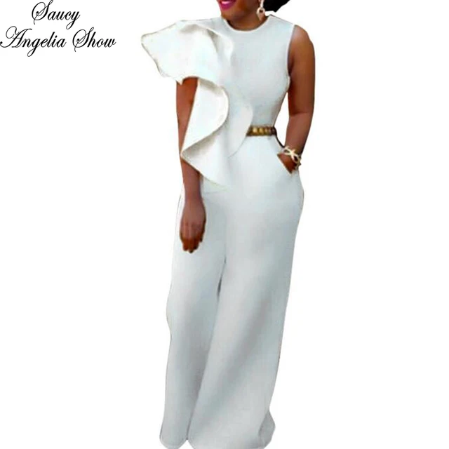 women's white party jumpsuits