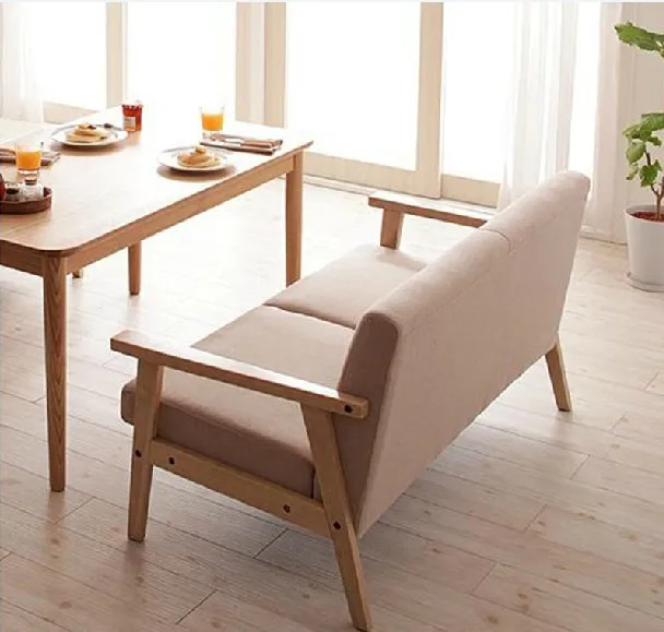 simple detachable small sofa, small single solid wood sofa combination,furniture