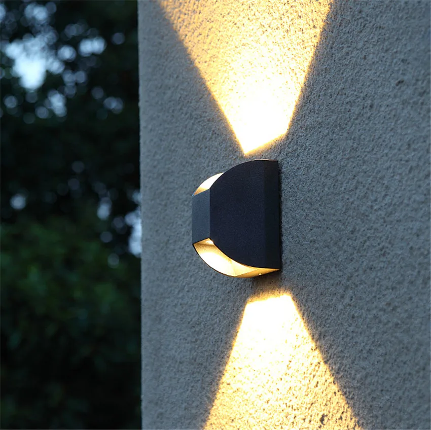 Уличный водонепроницаемый IP65 Настенный светильник, современный светодиодный настенный светильник для помещений, светодиодный настенный светильник для двора, двери, террасы, балкона, сада, освещение NR-58