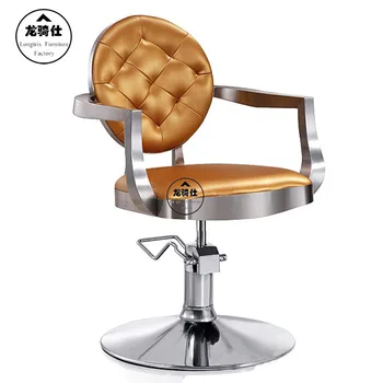 Gold euramerican style design. Hairdressing chair. Barber chair.. gold euramerican style design hairdressing chair barber chair