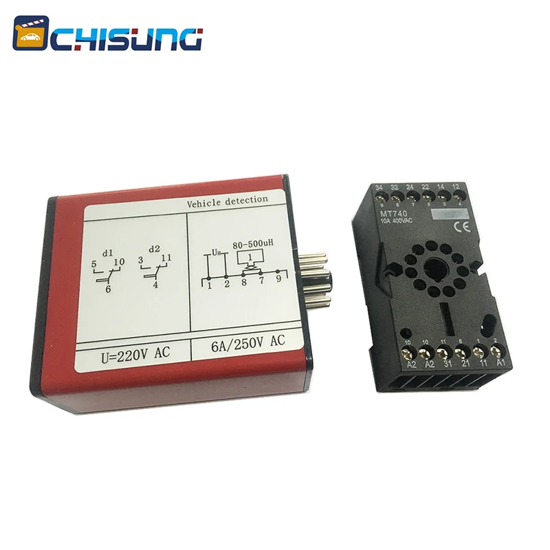 Detector de Bucle Inductivo para vehículo, detección de bucle de entrada y salida de doble tipo