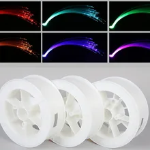 700 м/рулон 1,5 мм Диаметр PMMA пластиковый конец светящиеся оптоволоконный кабель для Светодиодный волоконно-оптический световой двигатель