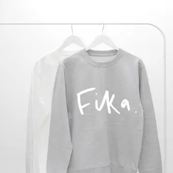 Sugarbaby Fika Motivational Sweatshirt Long Sleeve Jumper Crew Neck Fashion Sweatshirt Tumblr Clothing High quality Tops crew neck crop sweatshirt