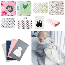 Вязаное детское одеяло ручной работы из смешанной шерсти, мягкое детское одеяло для новорожденных с мультяшным Кроликом, детское Пеленальное Одеяло для дивана 120*75 см