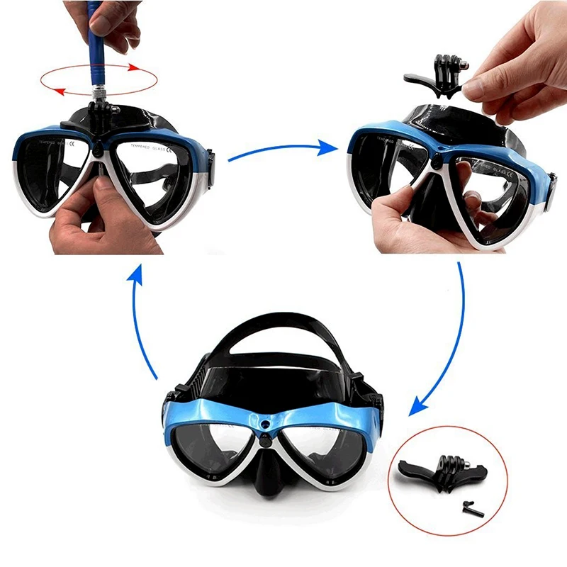 TELESIN маска для дайвинга Div очки для плавания комплект оборудования для GoPro Hero 7 6 5 черный Xiaomi Yi SJ eken аксессуары для экшн-камеры