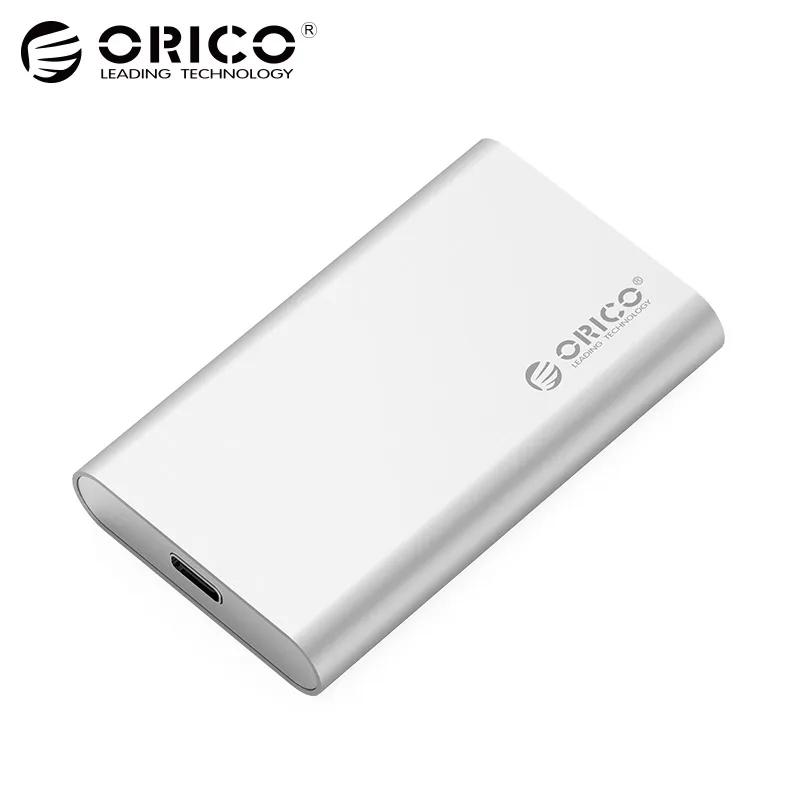 

ORICO Type-C Mini mSATA SSD Enclosure Aluminum 5Gbps HDD Case for Laptop Desktop Compatible with Windows/Linux/Mac Screw Fixing