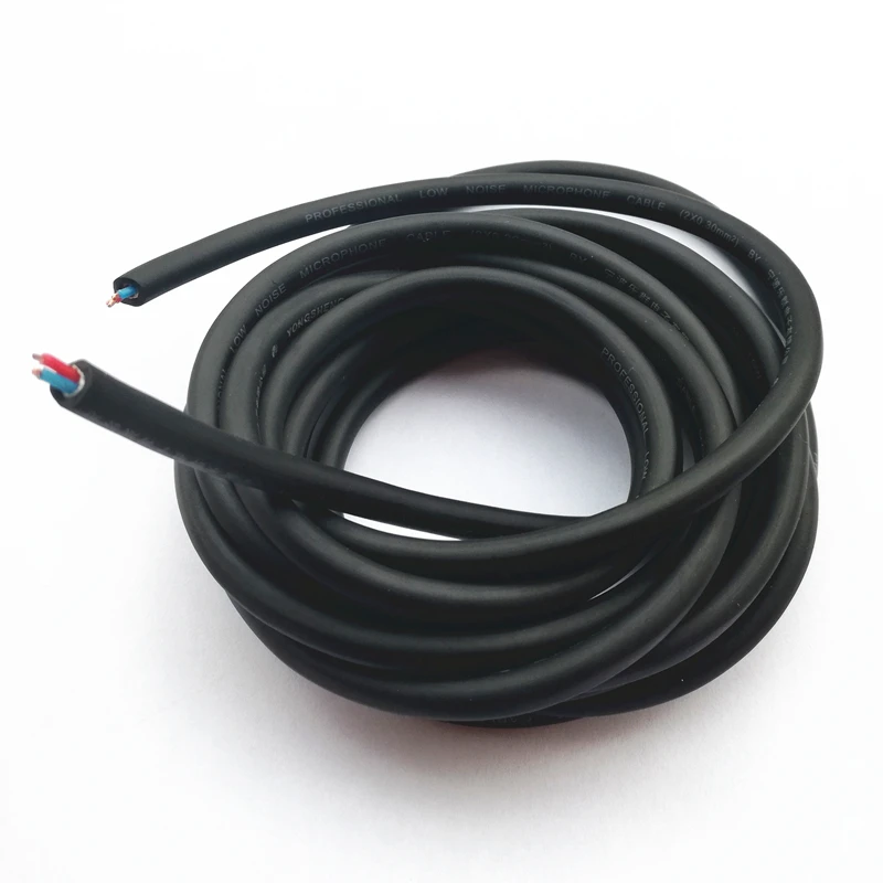 

1 meter 2 core audio cable yongsheng professional low noise audio cable diameter 6mm shield audio line