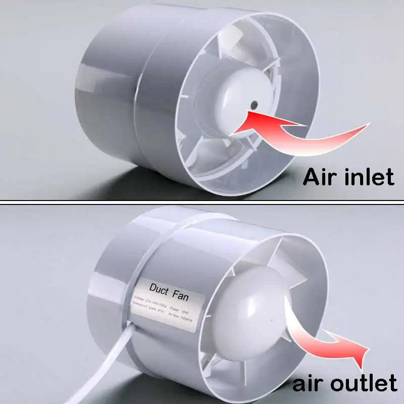 Низкий уровень шума ABS Круглый канальный вентилятор усилитель вытяжной вентилятор вентиляционное отверстие воздуха для окна стены ванная, туалет, кухня