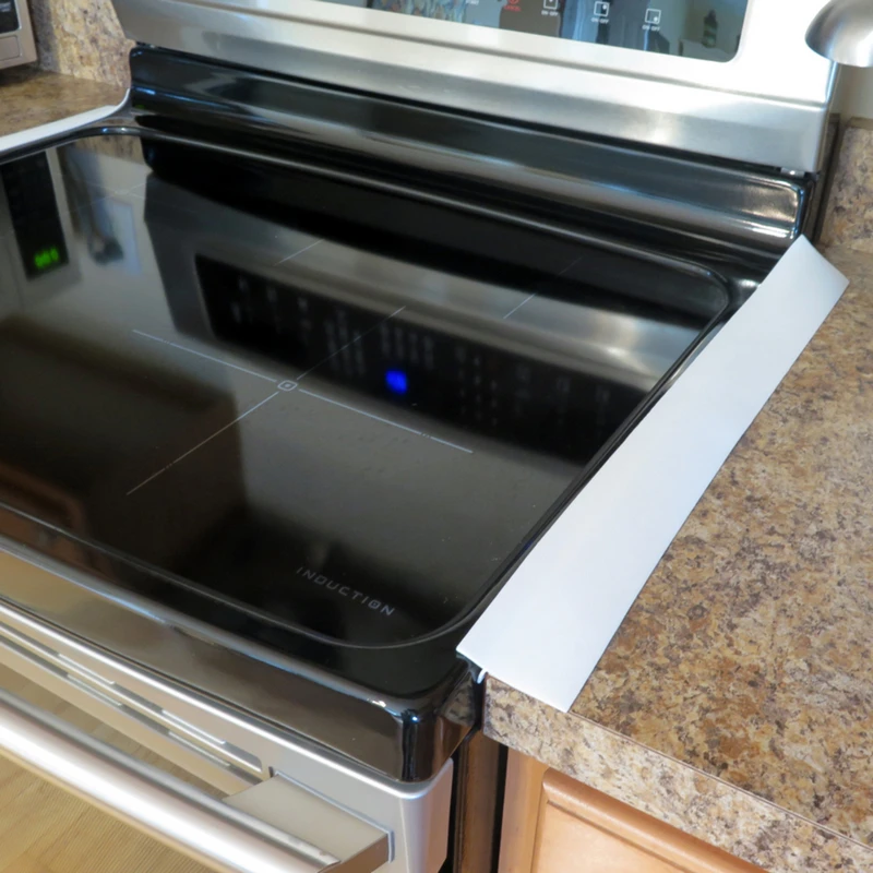 2pcs/lot Stove Counter Gap Cover Silicone Rubber Kitchen Oil-gas Slit Filler Heat Resistant Mat Oil Dust Water Seal