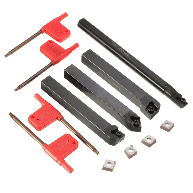 

Best Price 4pc/Set Of SCLCR 12mm Lathe Index Boring Bar Turning Tool Holder With CCMT 09T3