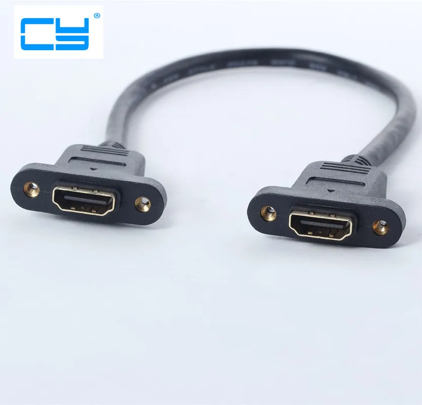 1.4V HDMI A 1pcs Type Fmale to HDMI Female Extension Cord Screw Holes