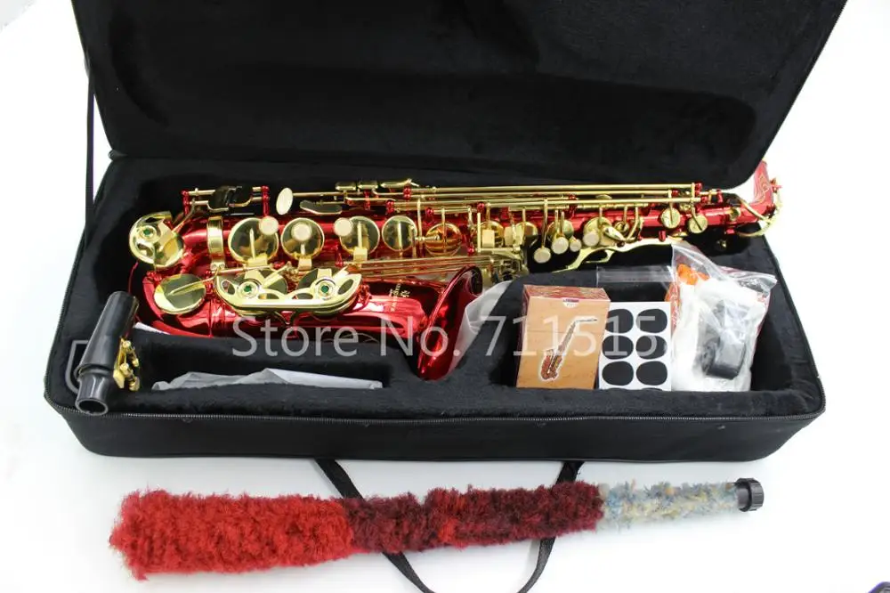 

High Quality YANAGISAWA A-992 Brass Red Body Gold Lacquer Key Sax New Alto Eb Tune E Flat Musical Instrument Free Shipping