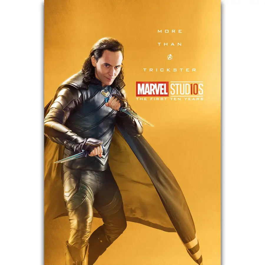 

S1497 The Marvel Studios The First Ten Years Superhero Loki Wall Art Painting Print On Silk Canvas Poster Home Decoration