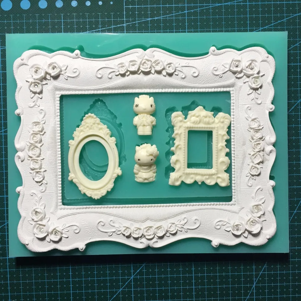 frame silicone fandont mold Silica gel moulds frame Chocolate molds