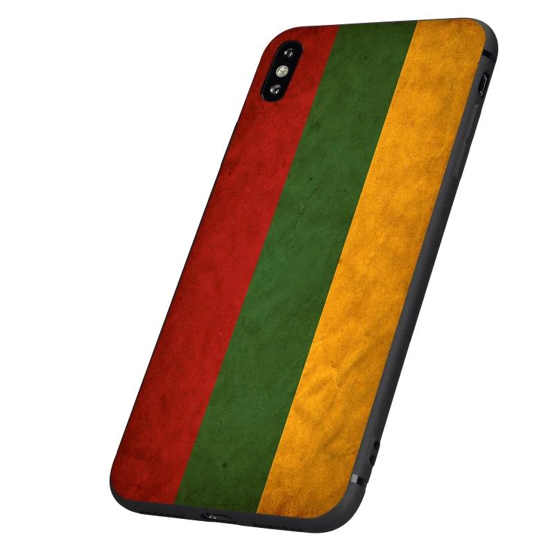 Черный чехол из ТПУ для iphone 5 5s se 6 6s 7 8 plus x 10 силиконовый XR XS 11 pro MAX с флагом грузинги