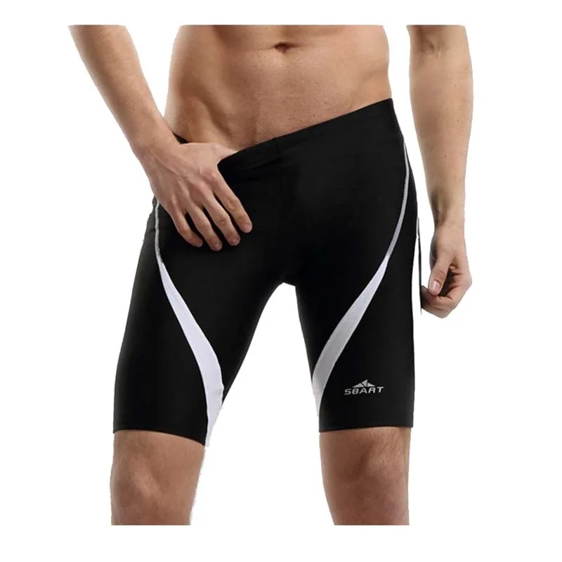 Sbart 1PC Knee Length Swimwear Men Swimming Trunks Jammers Surfing