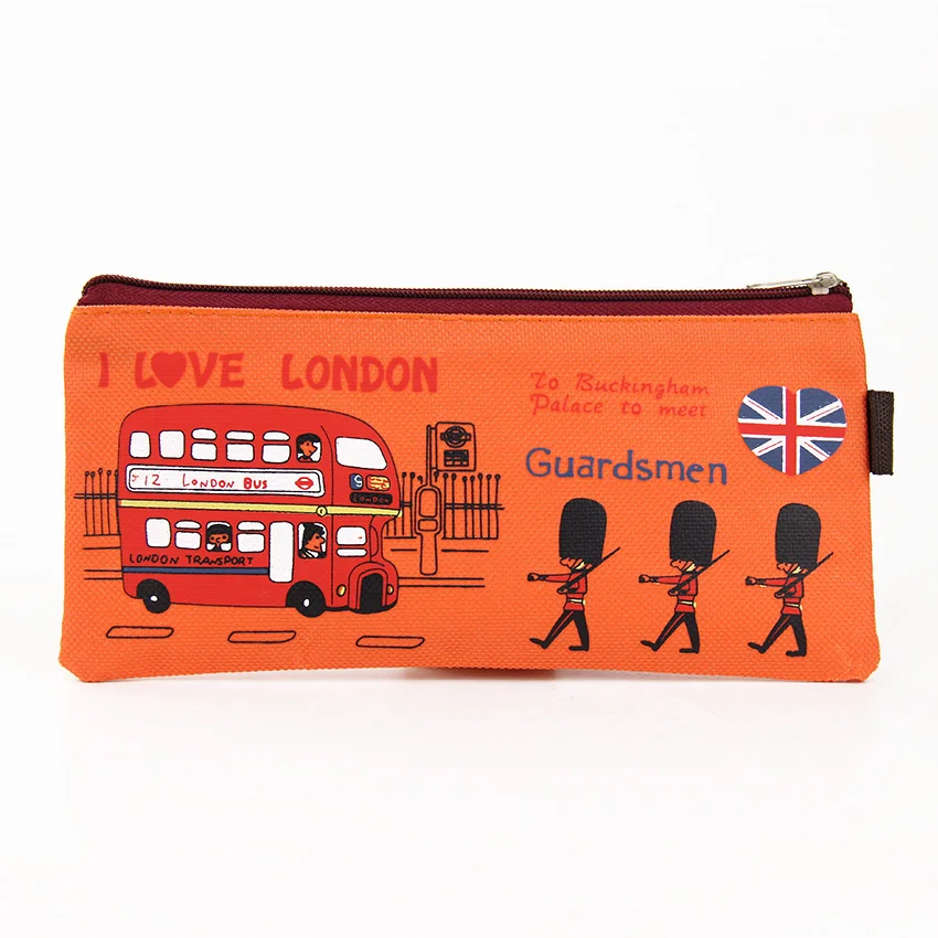 Kawaii I Love London Soldier Oxford пенал, чехол, держатель, складские принадлежности, офисные принадлежности - Цвет: Оранжевый