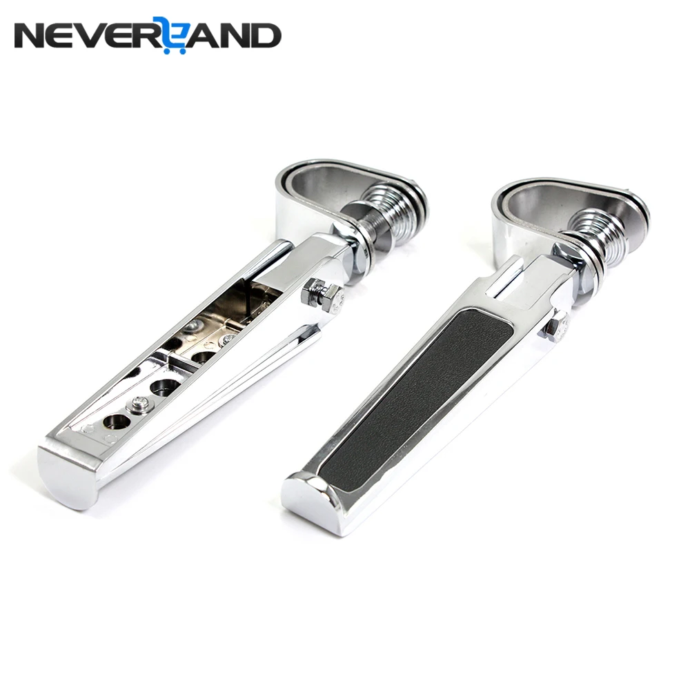 

1" 1/4" Motorcycle Highway Pegs Street Dirt Bike Folding U-Clamp Foot Peg Foot Rest Aluminum CNC For Harley Honda Suzuki