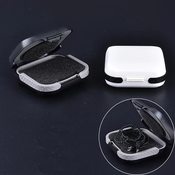 

Portable Liner Foam ABS Material Hearing Aid Case Storage Box Black White Jewelry Packaging Display