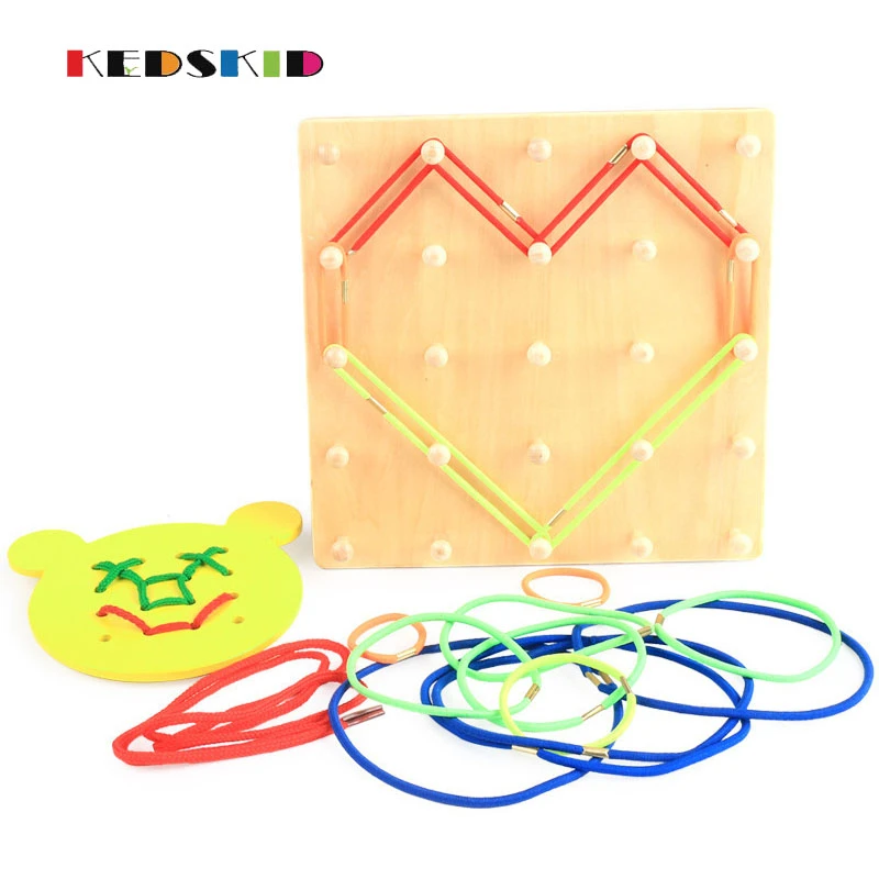Montessori Alphabet Forme Porter Une Corde Types Vie Quotidienne Cultiver Des Habitudes Jouets Debut Educatif Main Coordination Des Yeux Jouets Aliexpress