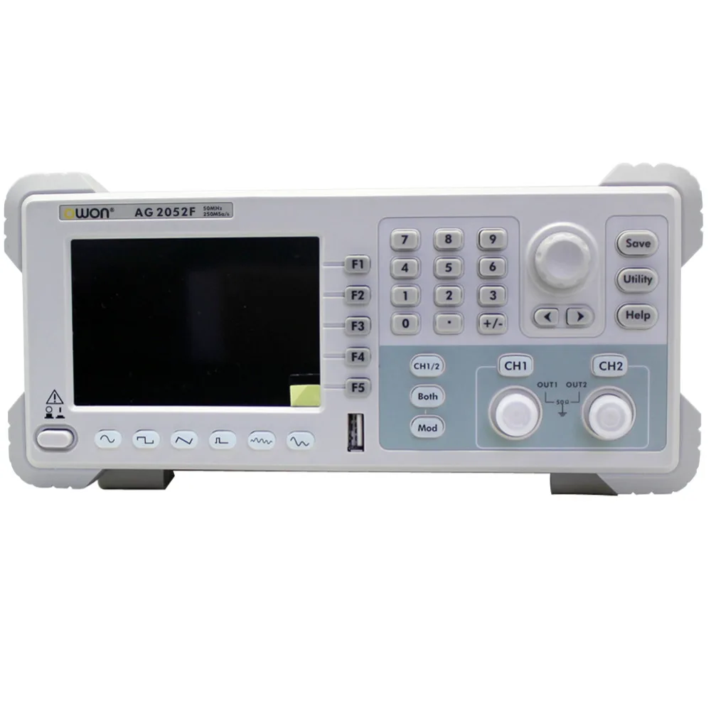 OWON AG2052F 50 МГц складской функциональный генератор 250 мкс/с 14 бит AM FM PM FSK PW|generator