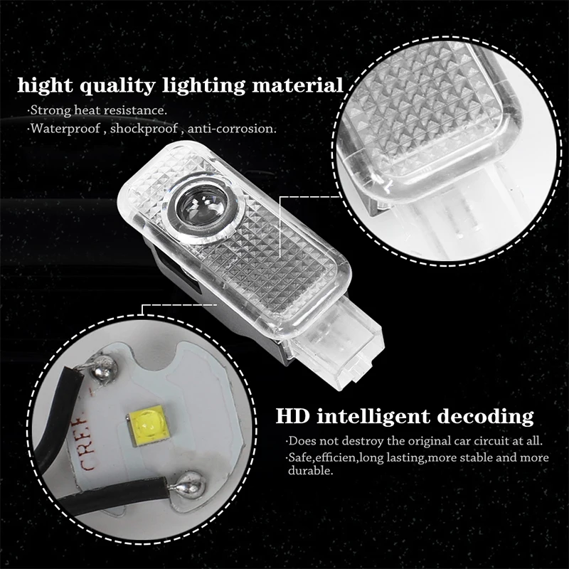 LED سيارة الباب الليزر مصباح شعار شبح الظل العارض مصباح لأودي Q3 Q5 A1 A3 A4 A5 A6 A7 A8 b5 B6 B7 B8 C5 C6 C7 8 V V8 8 P 8L