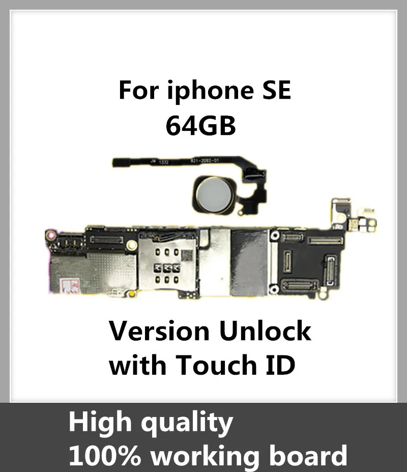 

New Arrival 64GB 100% Original Motherboard For iPhone SE Unlocked Mainboard With Touch ID IOS System Full Function Logic Board