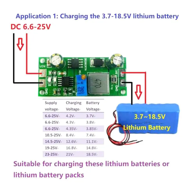 DD28CRTA 1A 3,7-18,5 V зарядная плата для литиевых батарей или литиевых батарей