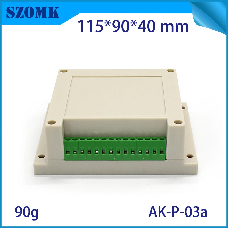 

1 piece, 115*90*40mm szomk plastic enclosure electronics plastic case din rail box with connectors hot sales plastic housing box