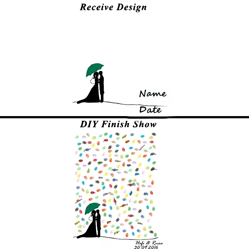 Свадебные подарки для гостей дерево с отпечатками пальцев картина с подписью любовник персонализированный Свадебный брак гость книга холст живопись