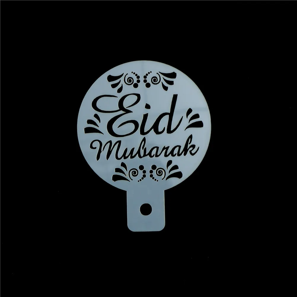 8 шт./компл. белый пластик Eid Mubarak Рамадан кофейный принт Шаблон трафарет для мастики украшение для выпечки торта инструменты