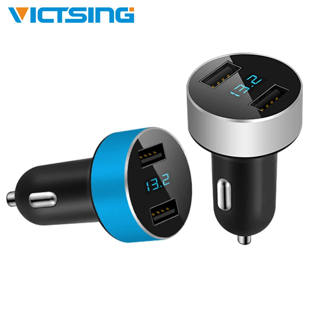 

Car Charger 5V/3.1A Quick Charge Dual USB Port Cigarette Lighter Adapter Voltage Drop shipping
