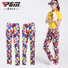 Pgm штаны для гольфа женские штаны для гольфа с принтом высокая эластичность дышащая Спортивная одежда для женщин быстросохнущие брюки для гольфа одежда Xs-Xl AA51870