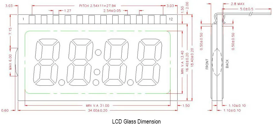 Абсолютно заказной "8,8.: 8,8." Сегмент цифровой модуль lcd Экран дисплея Панель встроенный HT1621 контроллер в 3,3 V