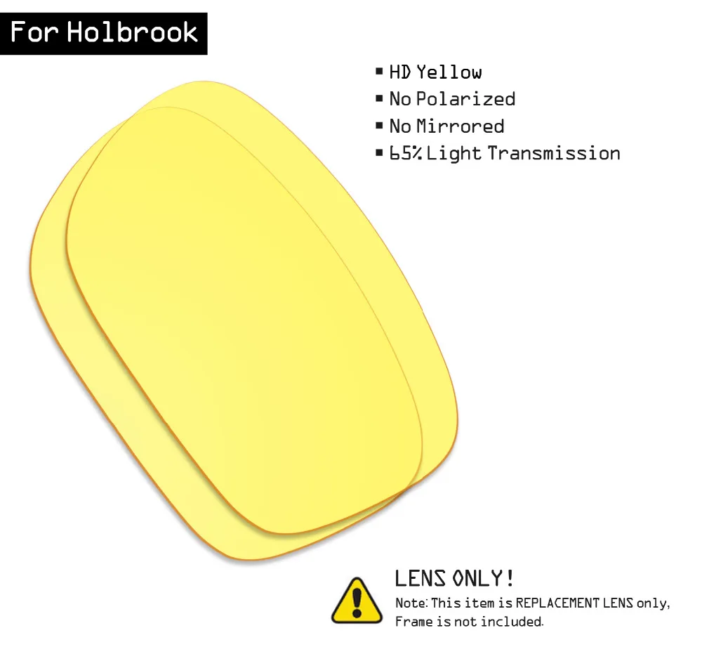 

SmartVLT Sunglasses Replacement Lenses for Oakley Holbrook - HD Yellow