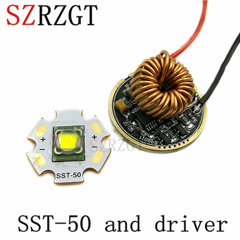 

SST-50 LED Emitter 1300LM 10W 3000K warm white Led Chip bulb diode 20mm copper base + 1 Mode SST50 driver Circuit board